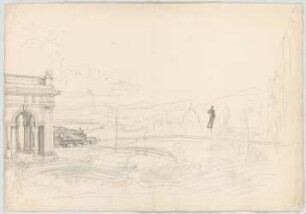 Bauernfeind, Gustav; Italien; Österreich; Schweiz; Studien- und Reiseskizzen - Blick auf Florenz (Ansicht)