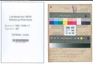 Entnazifizierung Julius Schleier , geb. 25.04.1893 (Schlosser)