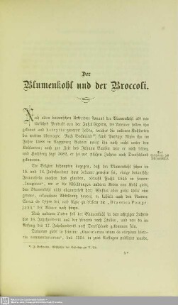 Der Blumenkohl und der Broccoli