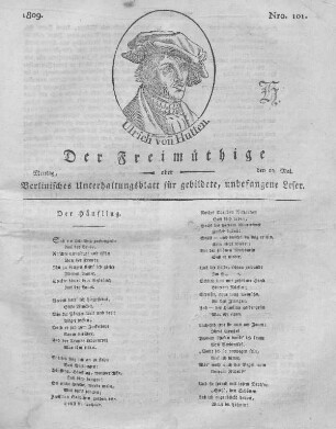 Nro. 101., Montag, den 22. Mai 1809