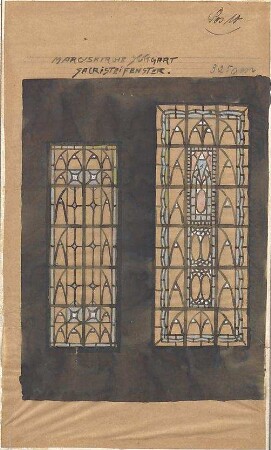 Dolmetsch, Heinrich; Stuttgart; Markuskirche - Fensterverglasungen (Ansicht)