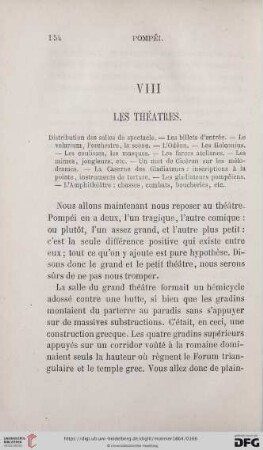 VIII. Les théatres