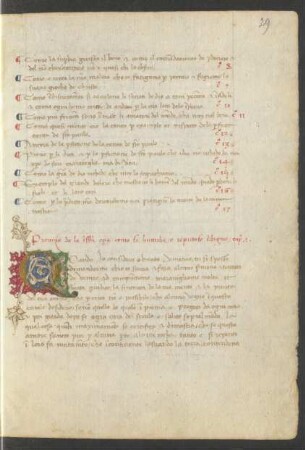 Initiale Q mit Rankenwerk