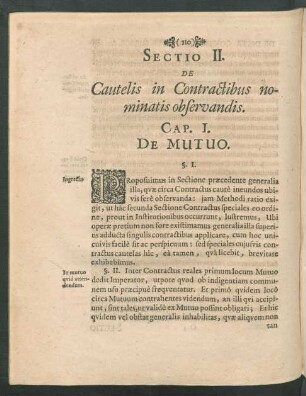 Cap. I. De Mutuo.