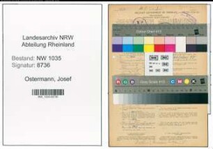 Entnazifizierung Josef Ostermann , geb. 19.02.1894 (Ingenieur)