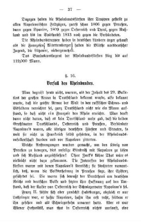 §. 16. Verfall des Rheinbundes.