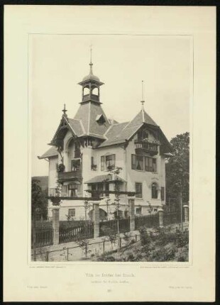 Tafel 29. Villa im Dolder bei Zürich. Architekt. Jul. Kunkler