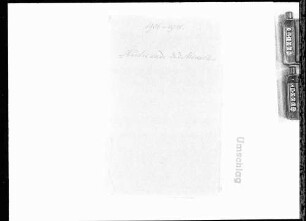 Studierende und Miszellen (1906-1918)