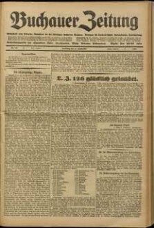 Buchauer Zeitung Volksblatt vom Federsee : Amtsblatt für die städt. Behörden Buchaus