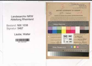 Entnazifizierung Walter Laube , geb. 13.10.1898 (Lokfuehrer)