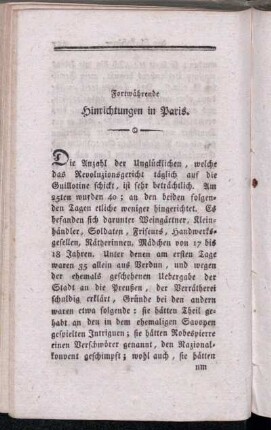 Fortwährende Hinrichtungen in Paris