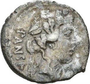 Denar des C. Vibius Pansa Caetronianus mit Darstellung der Ceres