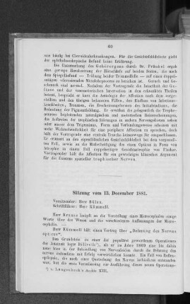 Sitzung vom 13. December 1881.