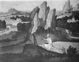 Felslandschaft mit dem büßenden heiligen Hieronymus