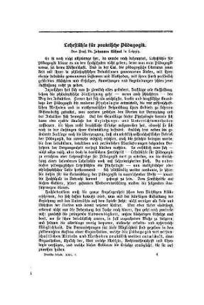 Lehrstühle für praktische Pädagogik