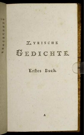 Lyrische Gedichte.