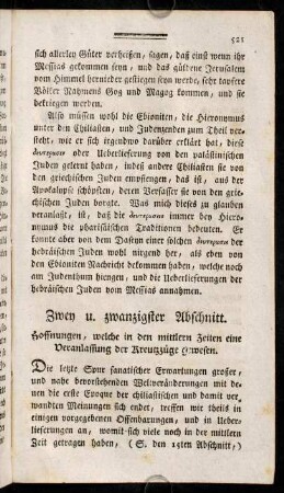 521-526, Zwey u. zwanzigster Abschnitt.