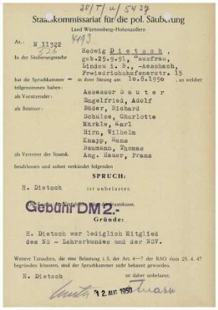 Dietsch, Hedwig
