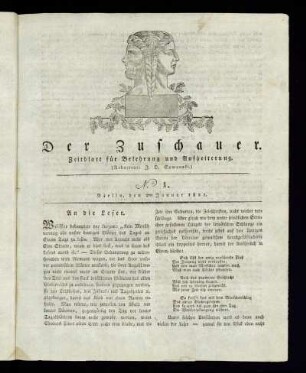 No. 1 - 2. Januar 1821