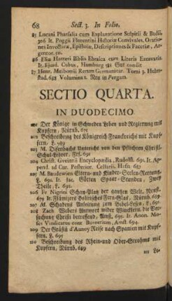 Sectio Quarta.
