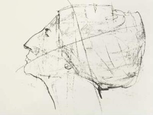 Kunsthistorikerin Ingrid Hertel, nach links (verworfene Arbeit)