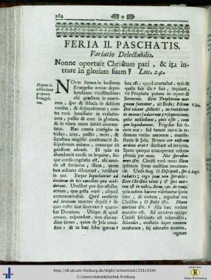 Feria II. Paschatis.
