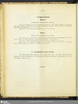 D. Schulanfang nach Ostern