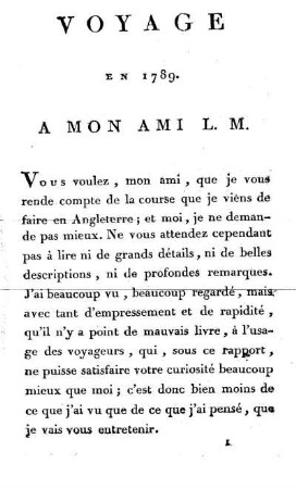 IDÉES générales sur l'Angleterre. Comparaison du caractère anglais et du caractère français.