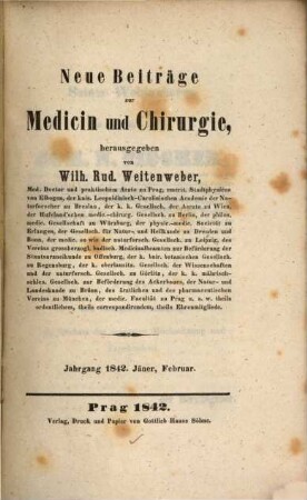 Beiträge zur gesammten Natur- und Heilwissenschaft, 5. 1840, 1