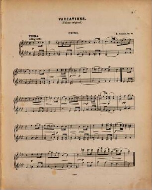 Pianoforte-Werke : zu 4 Hdn., 1,4. Variations : (Thème original) ; op. 35
