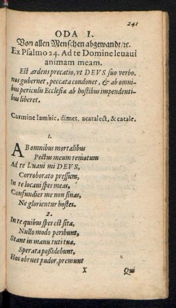 Oda I. - Oda XVIII.