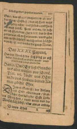 Das XXXI. Capittel - Das XXXX. Capittel.