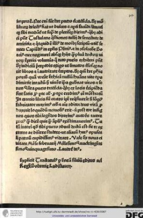 Explicit tractatulus per Eneam Silvium editus ad regem Bohemie Ladislaum.