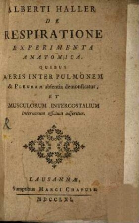 De respiratione experimenta anatomica