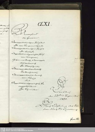 CLXI., 23. September 1858