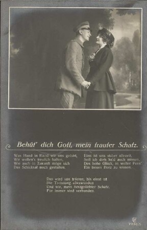 Behüt' dich Gott, mein trauter Schatz.