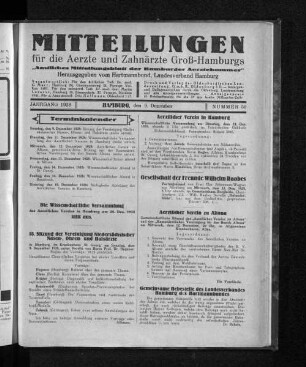 Jahrgang 1928, Hamburg, den 9. Dezember, Nummer 50