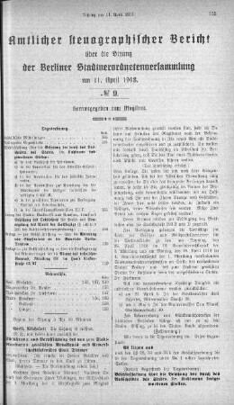 No. 9, 11. April 1918
