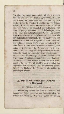 X. Die Markgrafschaft Mähren (Morava)