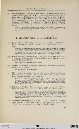 Bibliographie und Kataloge (Nr. 372-384)