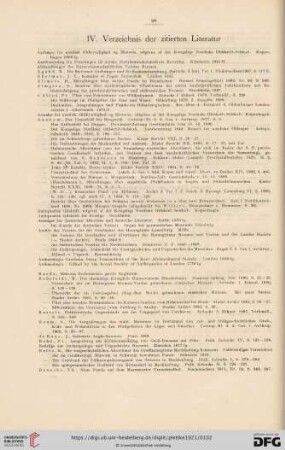 IV. Verzeichnis der zitierten Literatur
