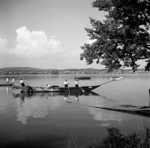 Fischer auf dem Bodensee bei Reichenau (Konstanz)