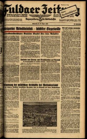 Ausgabe vom Mittwoch, den 29. April 1942.