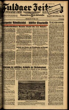 Ausgabe vom Mittwoch, den 29. April 1942.