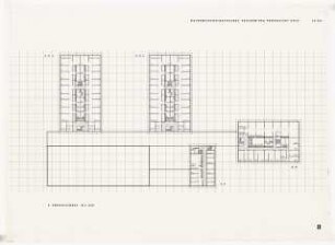 Naturwissenschaftliches Zentrum der Universität Köln: Grundriss OG, 1:200