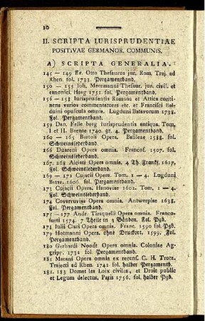 II. Scripta Iurisprudentiae Positivae Germanor, Communis.
