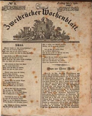 Zweibrücker Wochenblatt, 1835