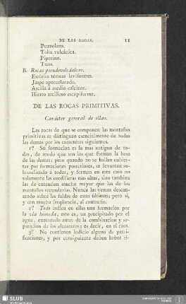 De las rocas primitivas