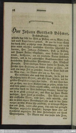 Herr Johann Gotthold Böhmer