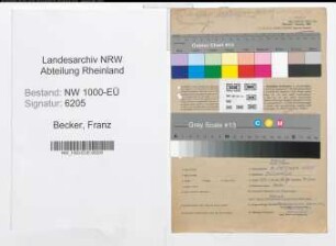 Entnazifizierung Franz Becker, geb. 03.10.1888 (Maurer)